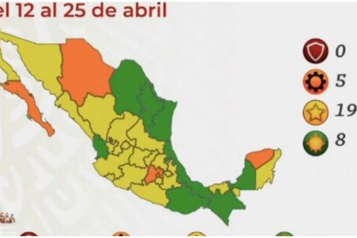 Jalisco, Morelos y Puebla entre los 19 estados en semáforo amarillo