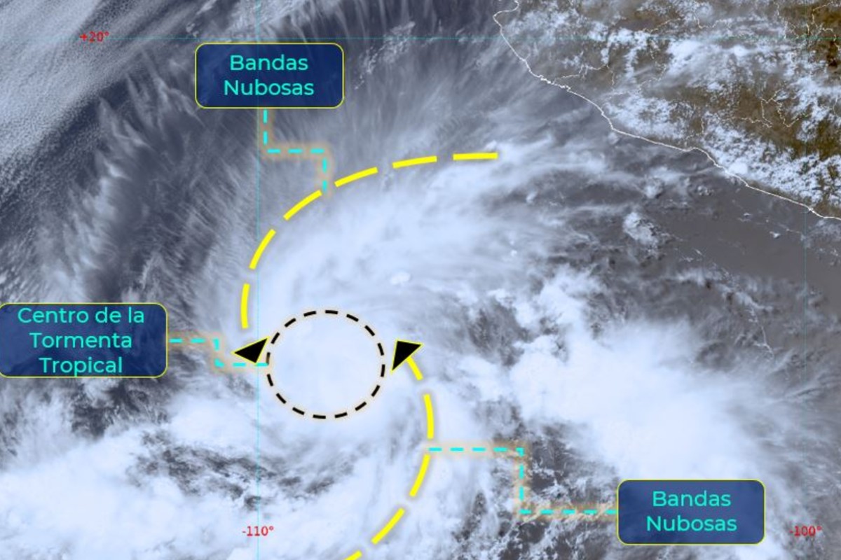 Se forma tormenta tropical “Blanca” sobre el Océano Pacífico