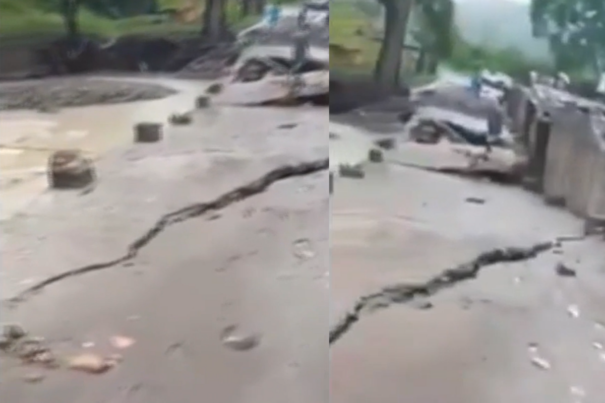 Colapsa puente en un tramo de la carretera Veracruz