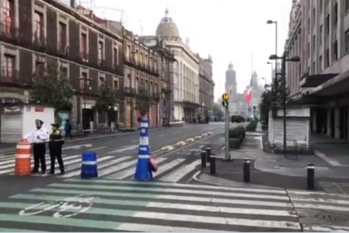 ¡Cerrado! Así luce el Zócalo de la Ciudad de México a dos días de las elecciones