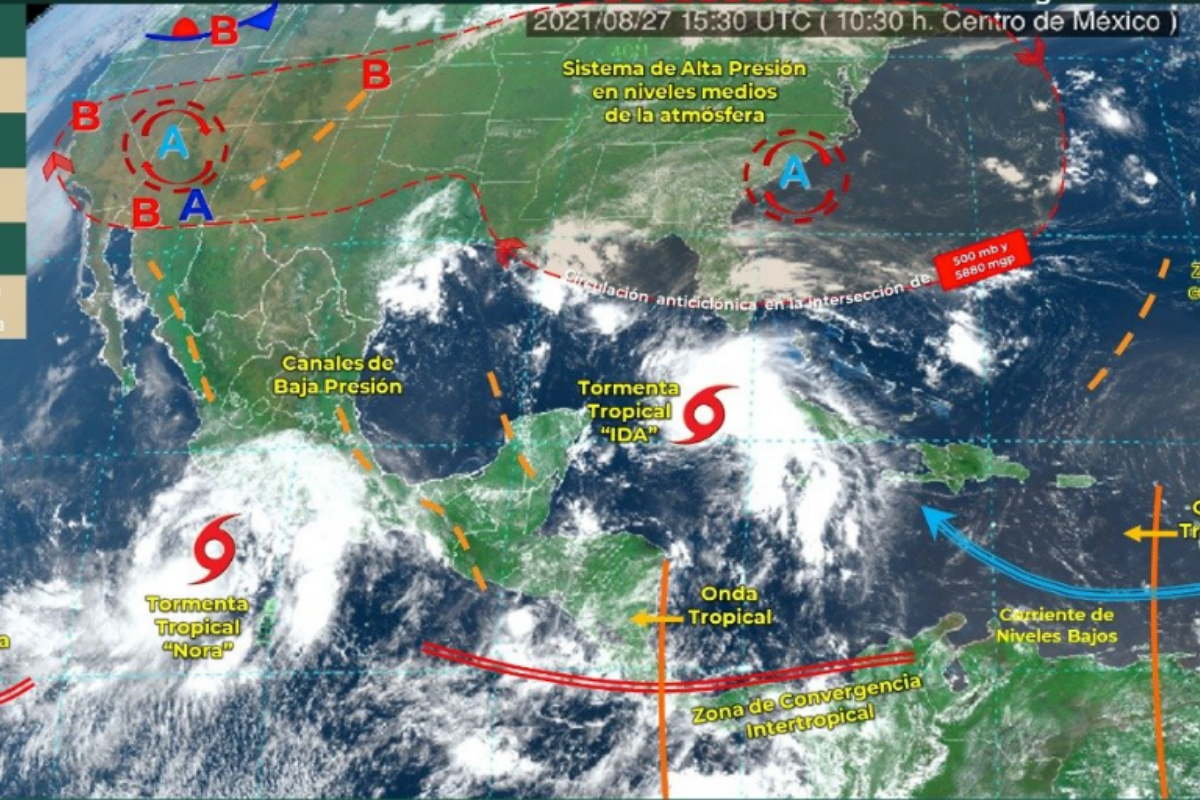 Tormenta tropical Ida se fortalece en su paso por el Golfo de México y va rumbo a Cuba