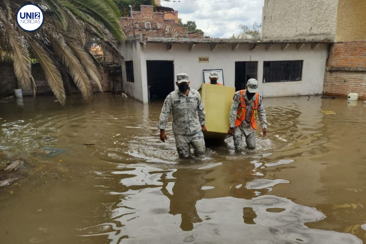 Activan Plan DN-III-E en Queretaro por intensas lluvias e inundaciones