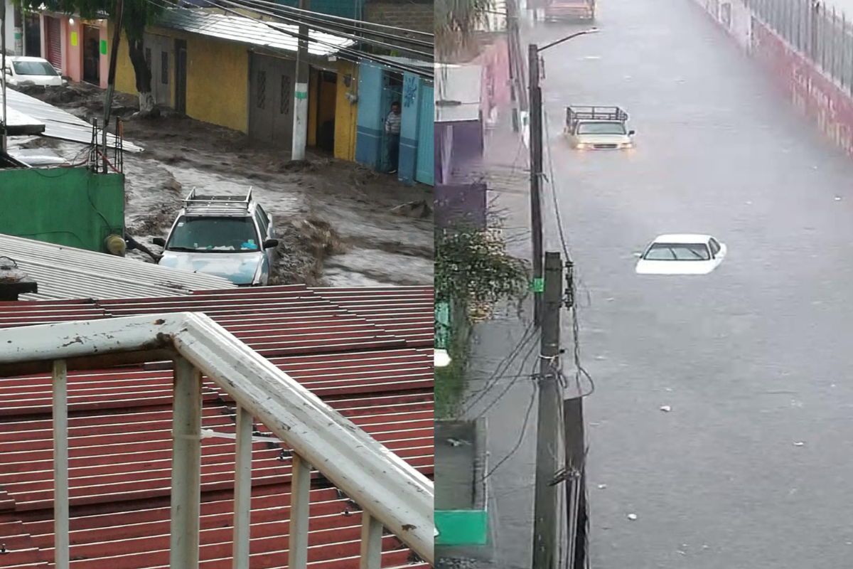 Inundaciones y caos en Ecatepec tras fuertes lluvias