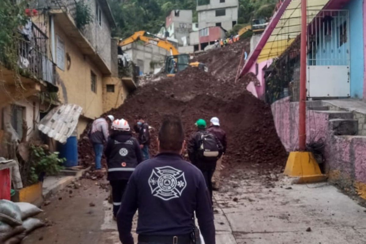 Eliminan 95% de riesgo en ladera oriente en Cerro del Chiquihuite