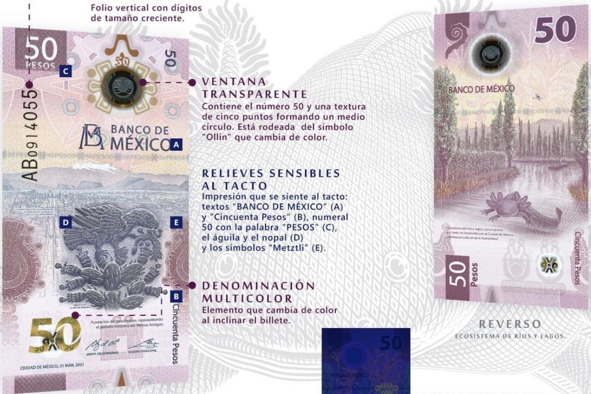 Banxico presenta nuevo billete de 50 pesos