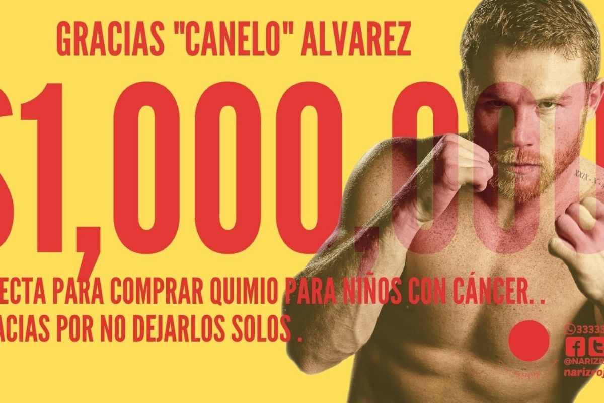 Canelo Álvarez dona un millón de pesos a asociación de niños con cáncer