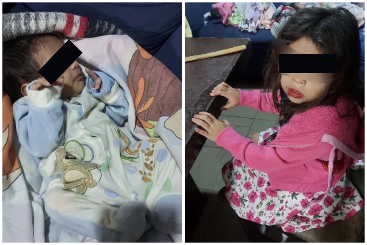 Encuentran a niña de 3 años deambulando con bebé en brazos