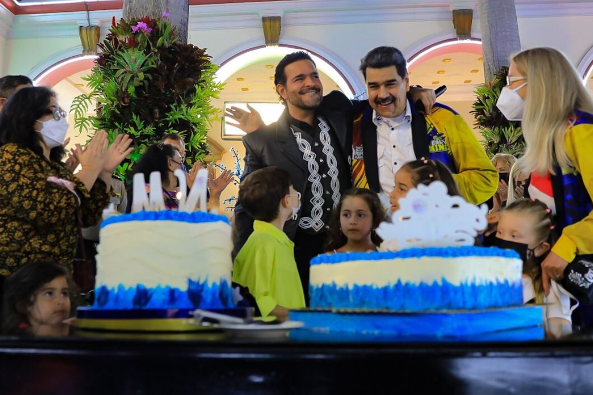 Pablo Montero presente en la fiesta de cumpleaños de Nicolás Maduro