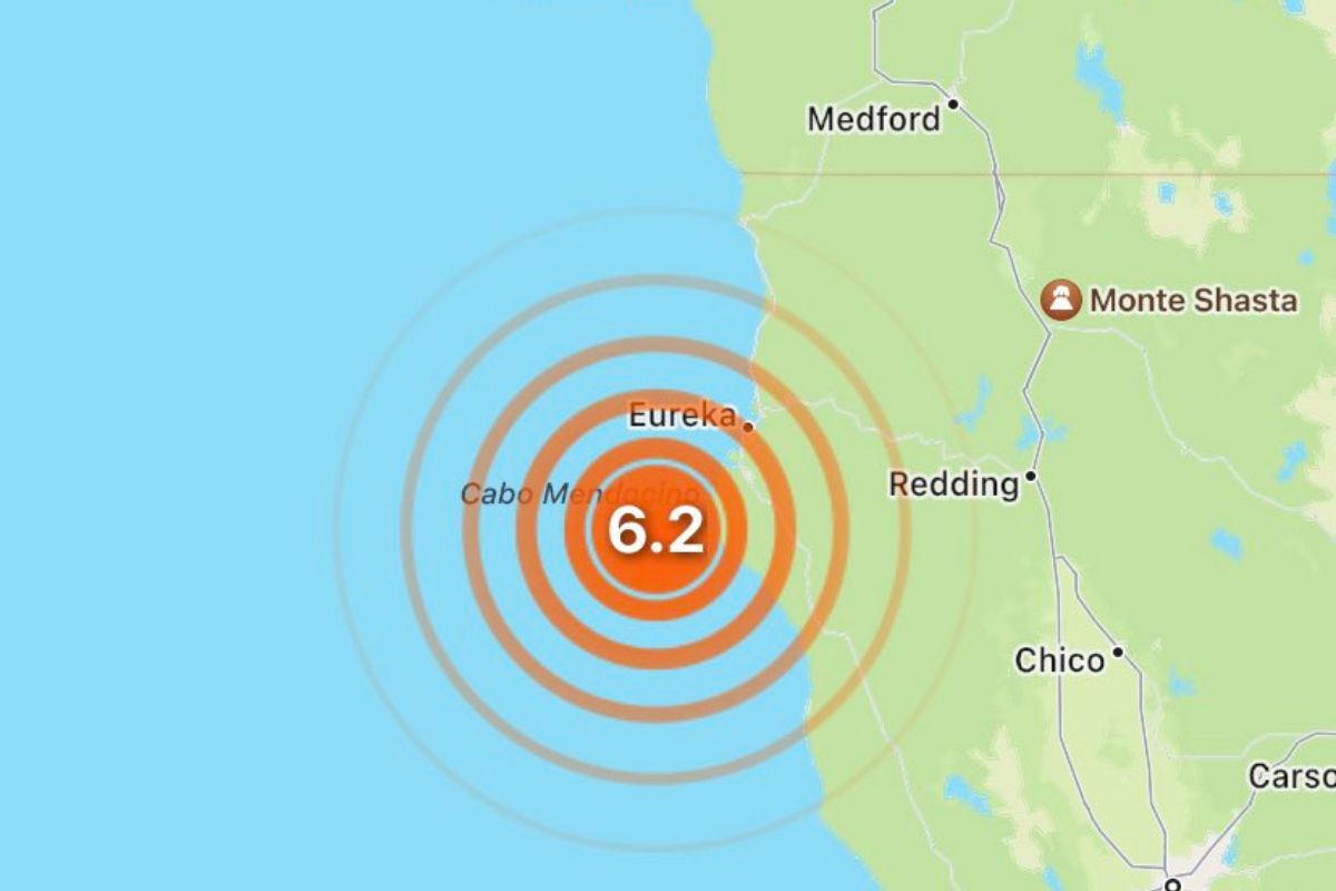 Se registra fuerte sismo magnitud 6.2 en costas de California