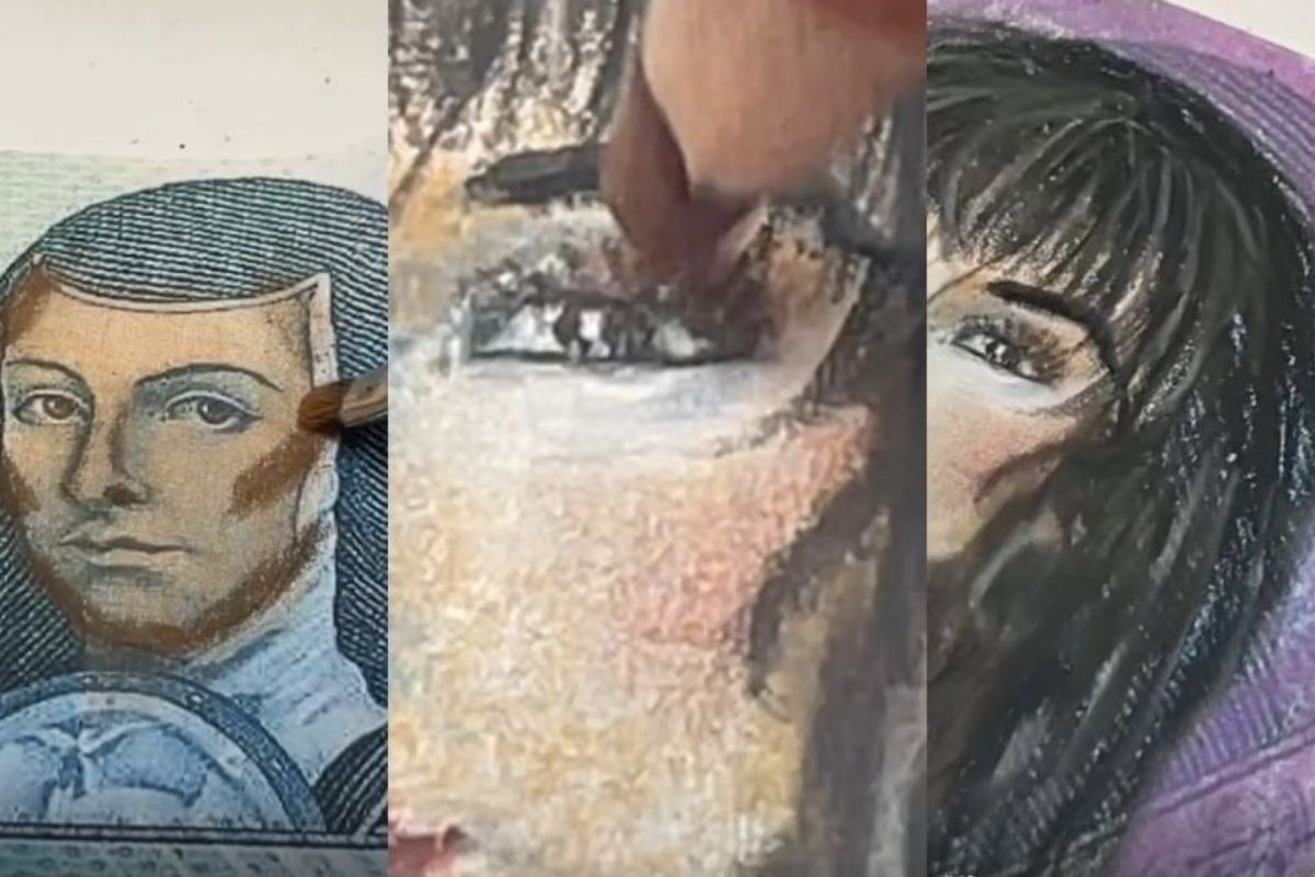 Joven pinta billete de 200 pesos como homenaje a Selena Quintanilla