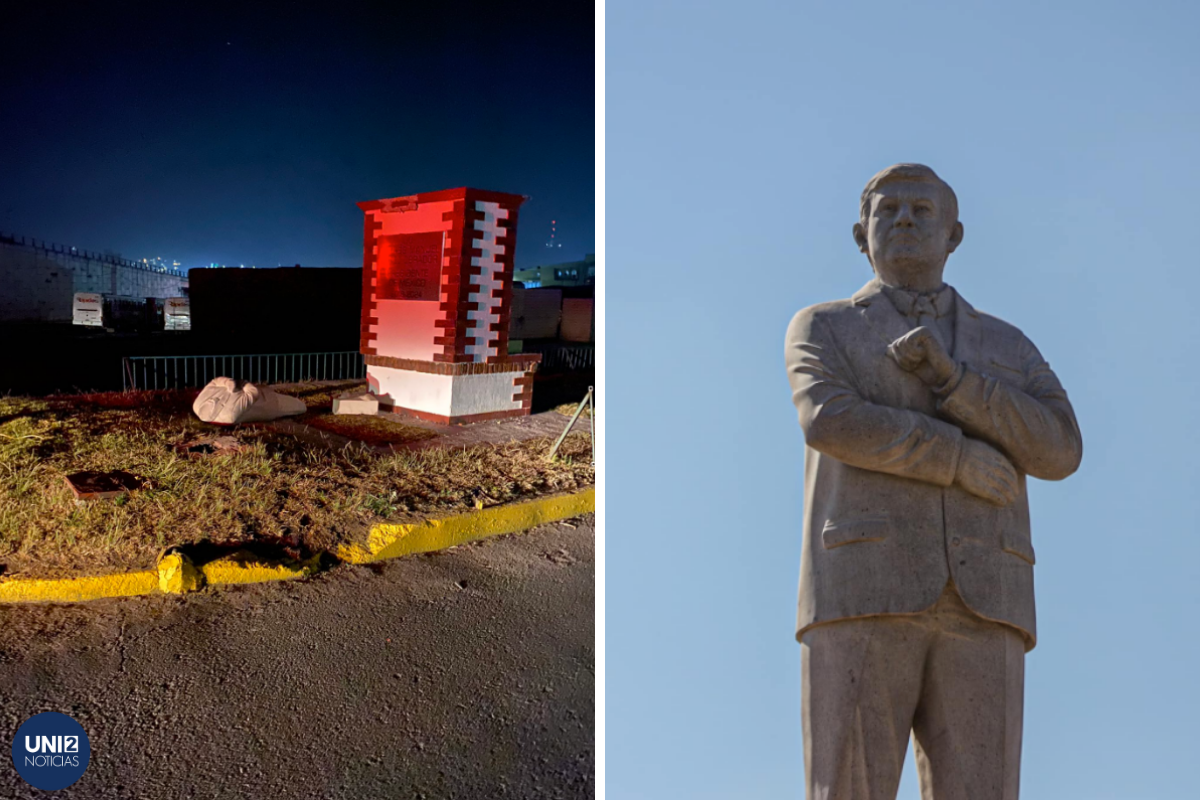 ¡Sin cabeza! Así amaneció la estatua de AMLO en Atlacomulco