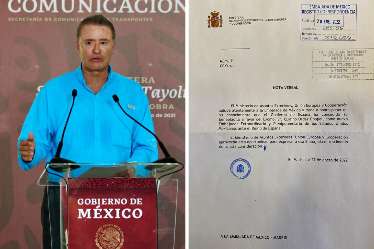 España concede beneplácito a Quirino Ordaz como nuevo embajador: SRE