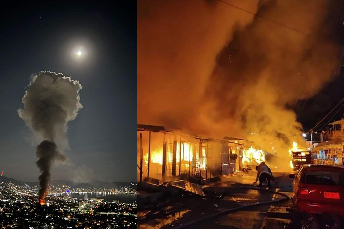 Incendio en Acapulco consume al menos 80 puestos del Tianguis Campesino