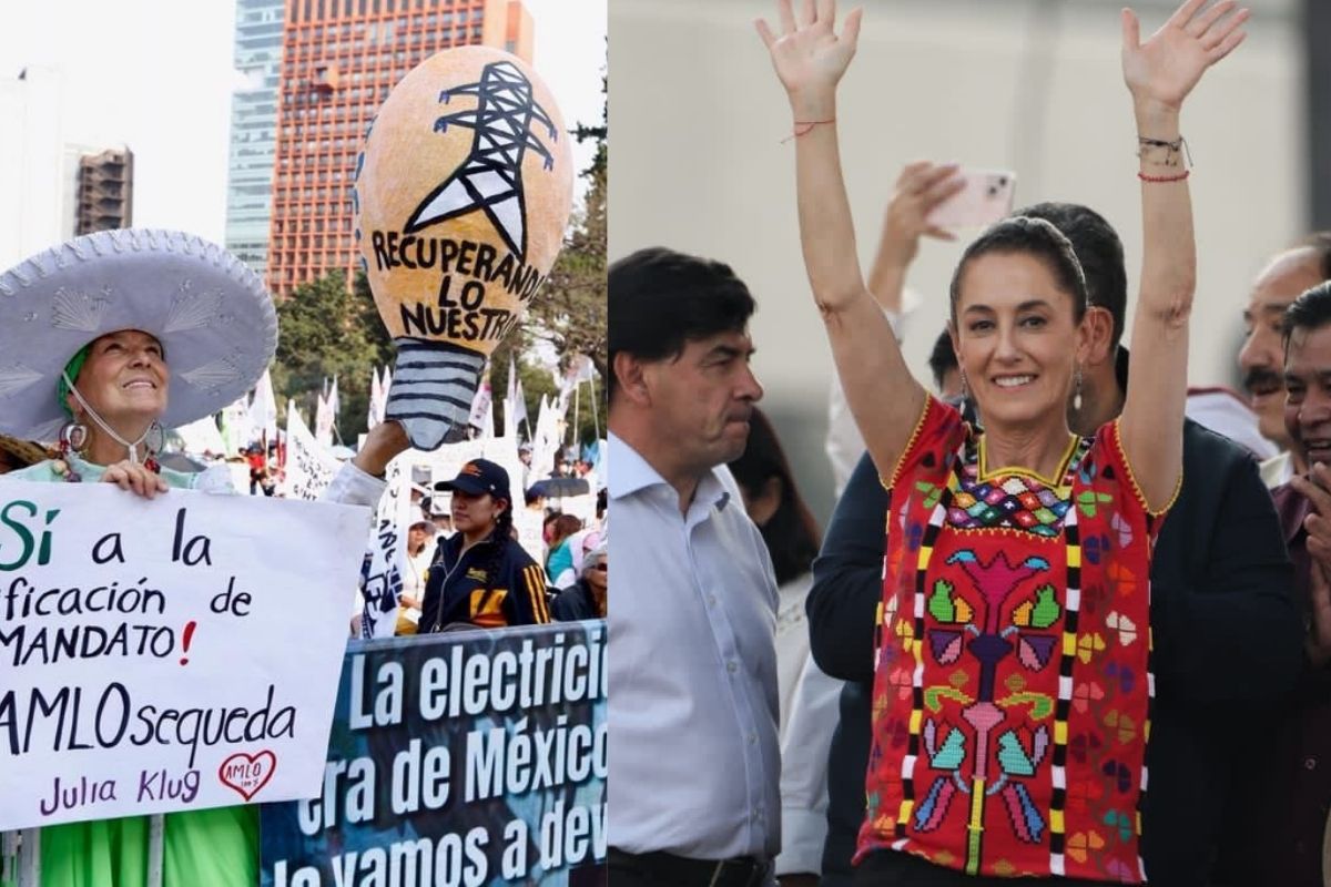 Morena junto con Claudia Sheinbaum realizan mitin en CDMX por la reforma eléctrica