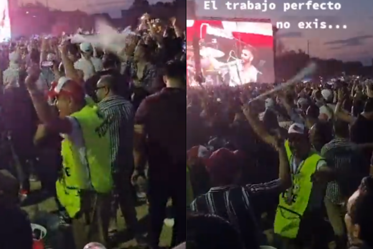 Caligaris invita a concierto a vendedor de cervezas que sacó sus mejores pasos en Festival Pa´l Norte