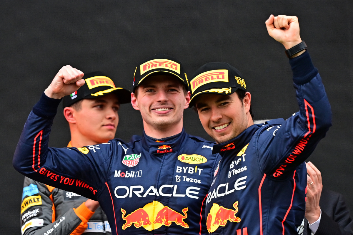 Verstappen y Checo Pérez lideran podio del GP de Imola 2022