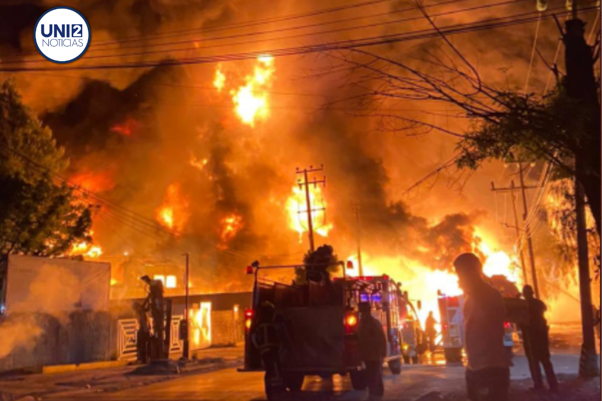 Se registra incendio en fábrica de Cuautitlán Izcalli; hay cuatro lesionados