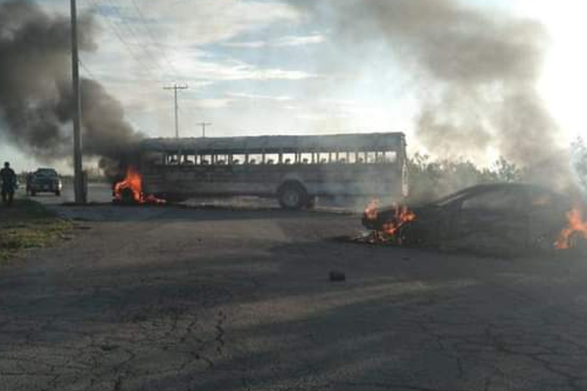 Matamoros amanece con al menos 16 bloqueos y quema de vehículos