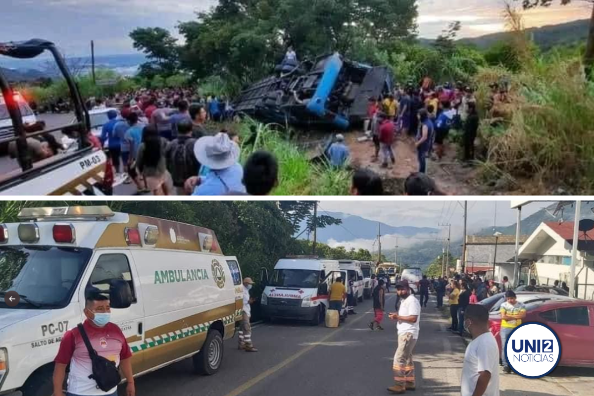 Al menos nueve muertos y 28 heridos tras accidente en carretera de Chiapas