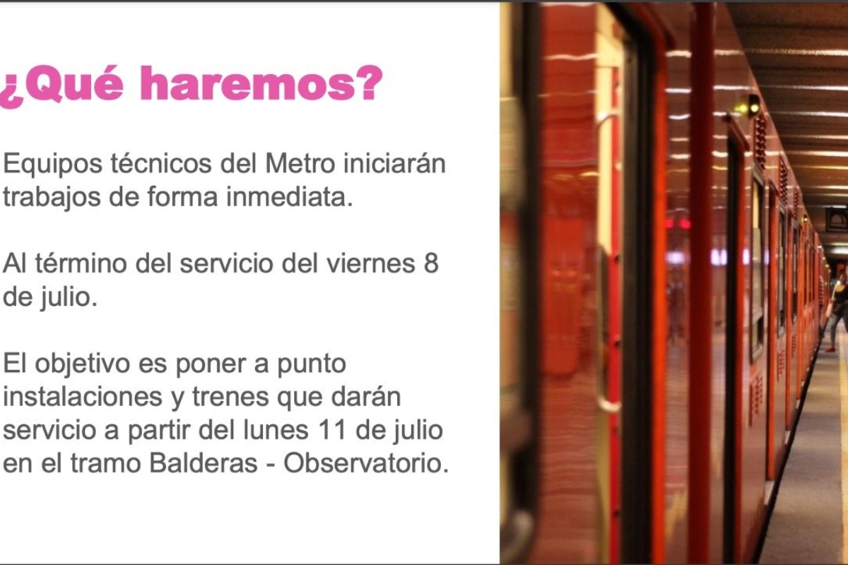 ¡Sobre aviso no hay engaño! Cierran estaciones de la L1 este sábado y domingo